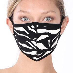 Zebra Print Washable Face Mask